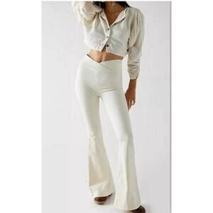 Free People Venice Beach Pants Women's Size 31 High Rise Flare NWT Boho Festival